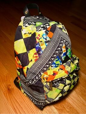 Versace Multiprint Nylon Runway Backpack